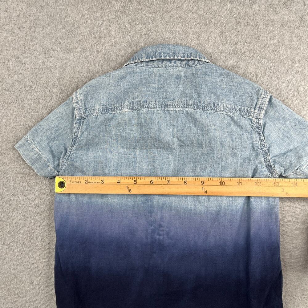 Polo Ralph Lauren Toddler 4T Short Sleeve Shirt Navy Ombre Denim Style Pocket - Picture 7 of 7